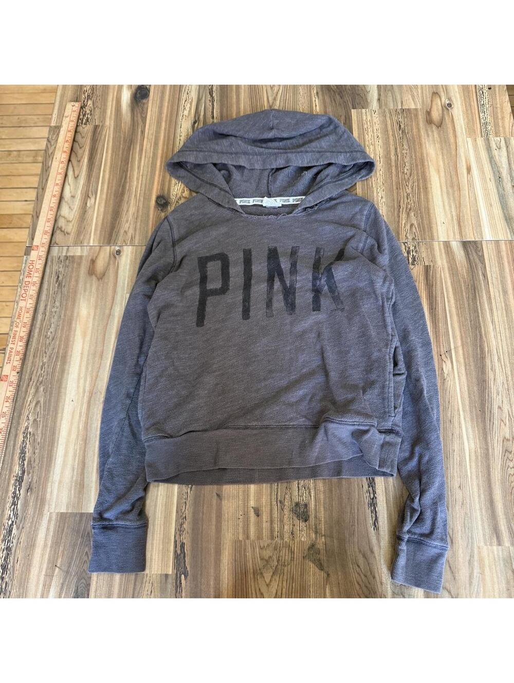 Victoria's Secret PINK gray cropped hoodie